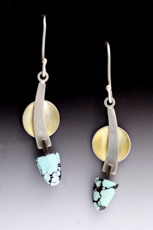 Click to view detail for MB-E262 Earrings, Moon Missives $590